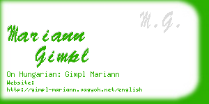 mariann gimpl business card